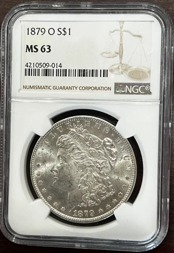 1879-O $1 MORGAN DOLLAR - NGC MS-63, BLAST WHITE! FIRST YEAR NEW ORLEANS