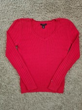 Tommy Hilfiger Pullover Pulli rot V-Ausschnit...