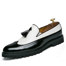 Men's Leather Flat Bottom Formal Loafers Pointed Outdoor Lazy Size Dress Shoes