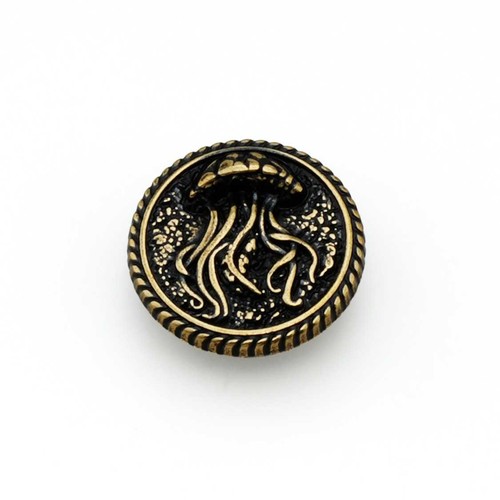 5pcs Jellyfish Carving Metal Button, for Sewing & Crafts DIY Decor 15-23mm - Picture 7 of 9