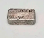 Rare Vintage WSR (Western States Refining) .999 Silver 4.82 Troy Oz Poured Bar