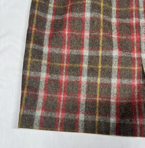 Ladies Tartan Brown/RedTweed Skirt Pure New Wool, 100% Wool Skirts Uk Size 16 - Picture 9 of 16