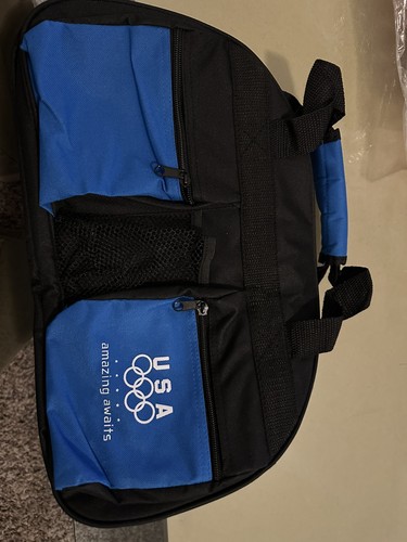 Team USA 2008 Beijing Olympics Rings Small Gym Bag Tote Duffel Amazing Awaits - Picture 1 of 6