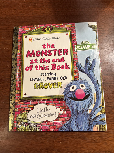 GOLDEN BOOKS Sesame Street MONSTER at the End of This Book GROVER Gold Spine - Picture 1 of 7