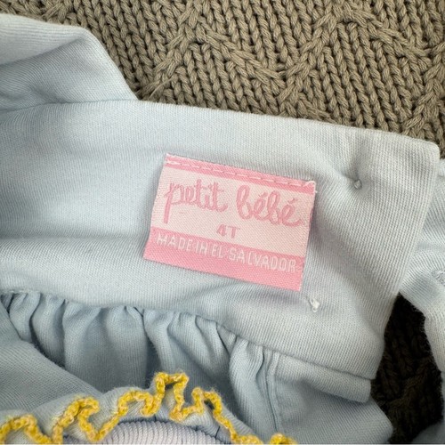 Petit Bebe Smocked Blue Sleeveless Top with Duck Accents ~ 4T - Picture 6 of 11