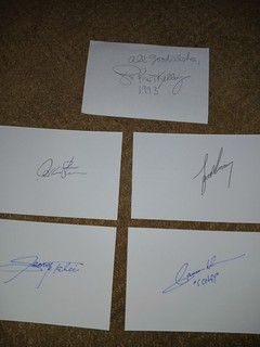 Star Trek Shatner Nimoy Kelley Takei Dothan Signed Cards