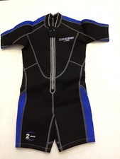 New Cressi Lido 2mm shorty wetsuit black blue size XS 1 youth activewear C10-4