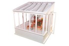Dolls House 2089 Gewächshaus-Wintergarten weiss bemalt Bausatz 1:12 Puppenhaus