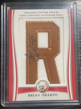 2009 Bowman Draft Picks - College Letter Patch Brian Orakpo #LAP-BO /45 