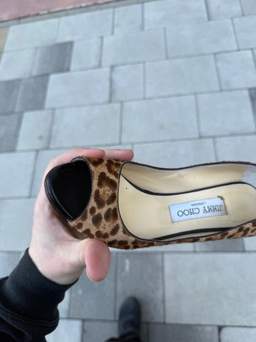 Vintage Jimmy Choo Pony-style Leopard Wedge Heels Size 37 - Picture 18 of 18