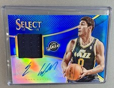 2013-14 Panini Select Enes Kanter Blue Prizm Jersey Auto Autograph /20