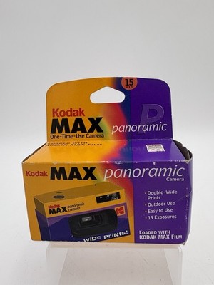 Vintage Kodak MAX Panoramic 15 Exp Disposable Film Camera 400 ISO Sealed 1998