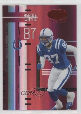 2005 Leaf Certified Materials Mirror Red 42/100 Reggie Wayne #54 fi8