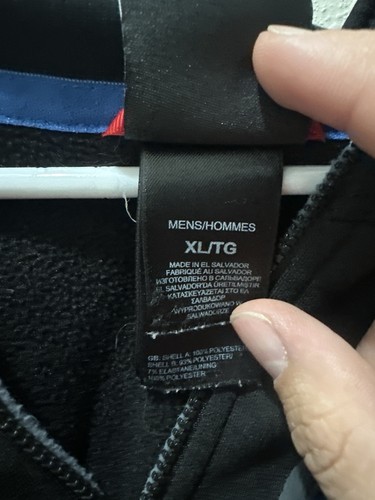The North Face Uomo XL Nero Quarto Zip Pullover Giacca Tasca Pile - Foto 4 di 7