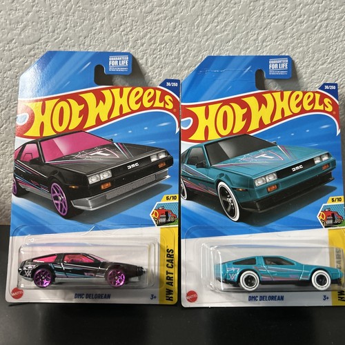 2025 Lot of 2 Hot Wheels DMC Delorean HW Art Cars