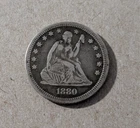 1880 Seated Liberty Quarter Nicely Circulated VF+ Key Date