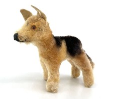 Steiff Arco German Shepherd Dog 1950s Mohair Plush no ID 10cm 4in Vintage