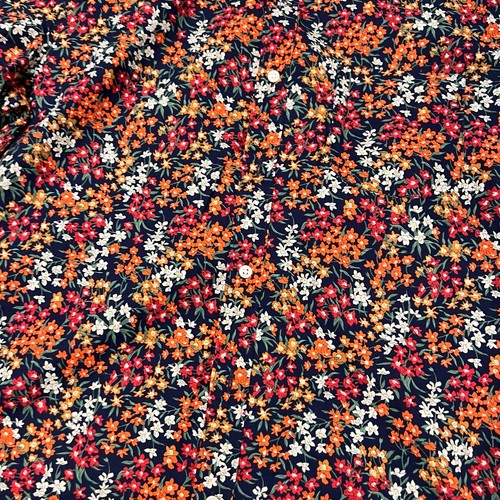 J. Crew Liberty Stoff Herren Baumwolle Popeline Blumen Affäre Hemd Größe Large - Bild 3 von 6