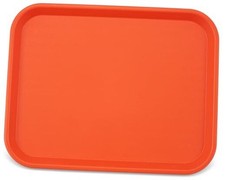  Cafe Fast Food Cafeteria Tray with Patterned Surface for 14" x 18" Orange