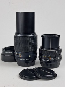 Two Pentax SMC-M Macro Lenses  50mm f4 and 100mm f4 - EXCELLENT