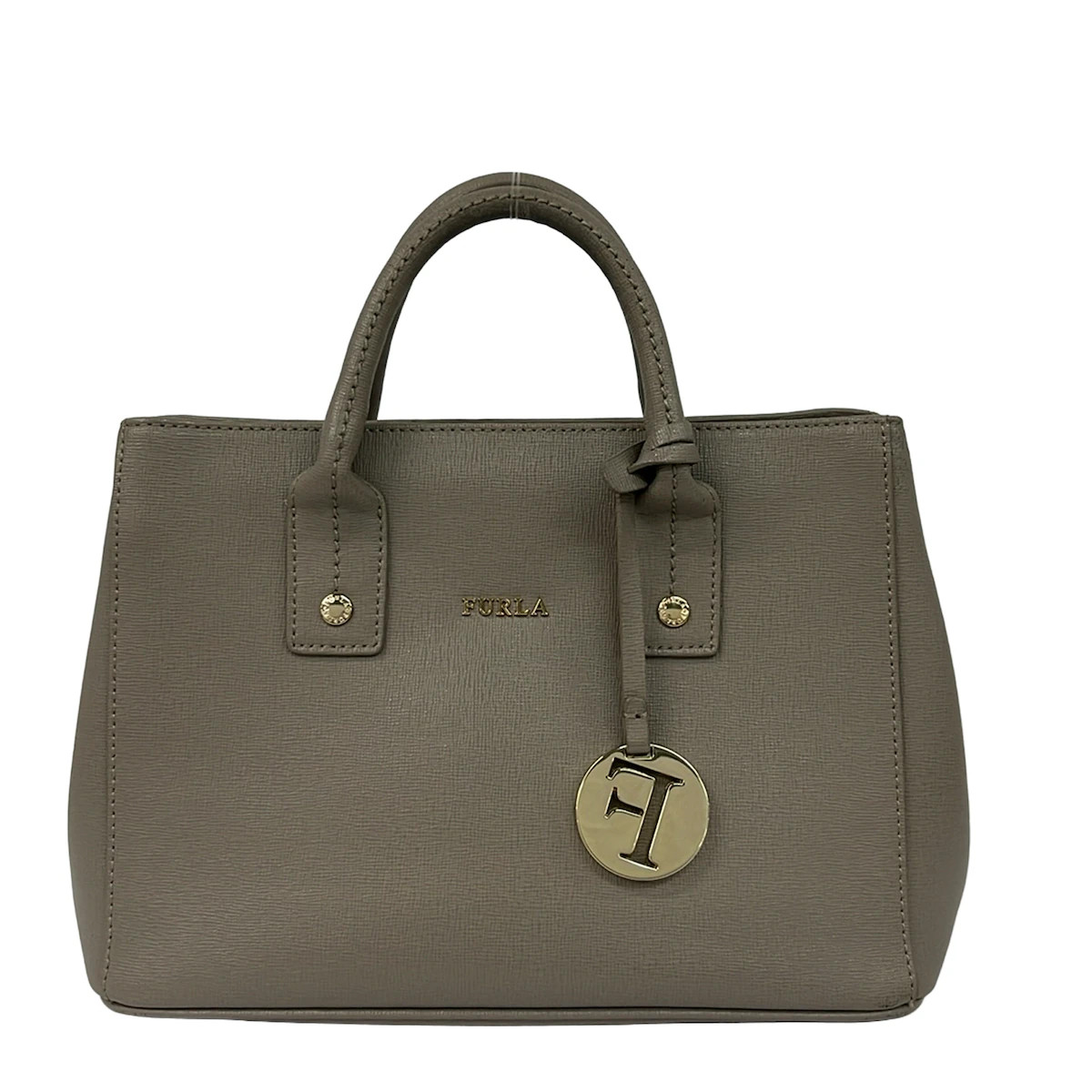 FURLA Linda - Gray Leather Tote Bag | eBay