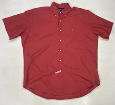 Polo Ralph Lauren Blake Button Shirt Men Large Red Pony Short Sleeve