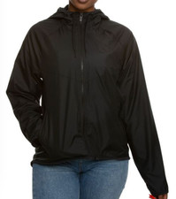 NIKE BLACK WINDRUNNER Windbreaker Jacket HOOD BACK VENT FULL ZIP Mesh Lined S