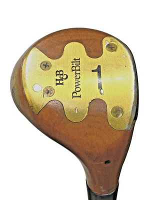 #ad Hamp;B PowerBilt Citation Persimmon 1 Wood Driver RH Stiff Steel 43quot; Vintage Grip $30.97
