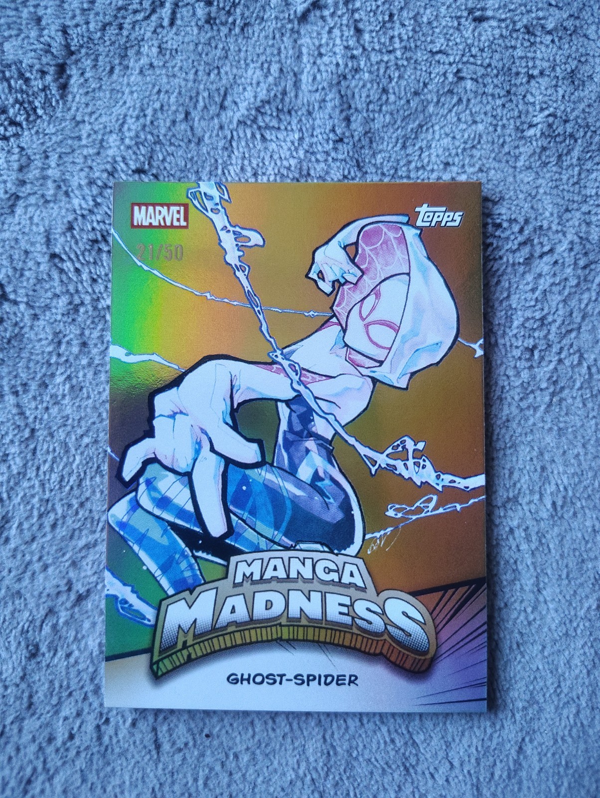 2026 Topps marvel neon ghost spider #mm-1 manga madness 21/50