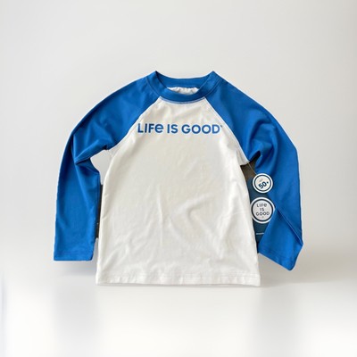 Life Is Good Boys Swim Top RashGuard Size 4 NWT Long Sleeve