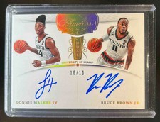 2018-19 Flawless Bruce Brown Lonnie Walker IV Dual Rookies Gold Auto #10/10