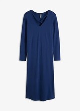 Neu Maxikleid aus Baumwolle Gr. 36/38 Ultramarinblau Maxi-Kleid Freizeit-Dress