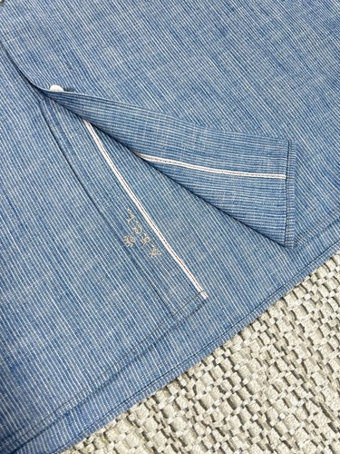 A.B.C.L. Garments Selvedge Shirt, MEN'S EXTRA LARGE, Light Fine Stripe JAPAN - Picture 3 of 8