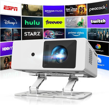 4K Projector with Wifi and Bluetooth - Smart Projector with Built-In Apps, Nativ