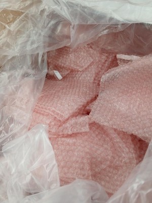 250 Uline Anti-Static Bubble Bags Self-Seal 7 x 8.5 Inch Pink S-2870 ESD Peel