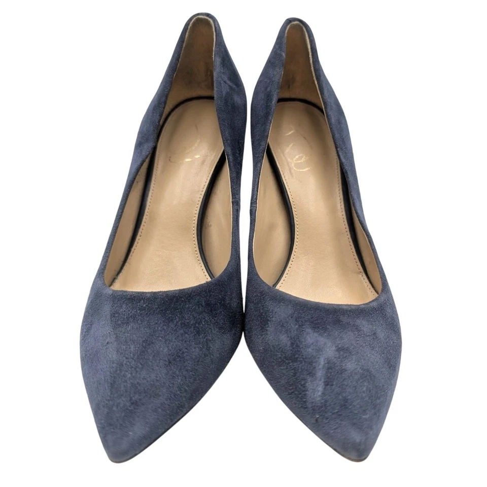 Sam Edelman Hazel salto agulha feminino camurça azul tamanho US8 EU39 - Imagem 2 de 4