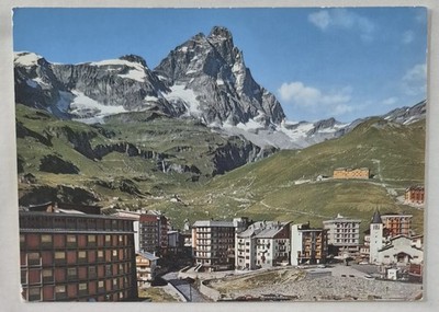 Postcard....Breuil Cervinia, Valle D'Aosta, Mountain Town in Italy, Chrome, 4x6 