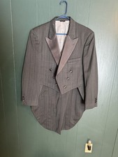 Vintage Christian Dior Dark Grey black pinstriped Mens Tailcoat 44 EUC