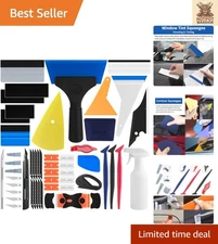 Versatile 28-Piece Window Film Tinting Kit with Razor Scraper & Safety Cutter