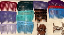 80 s 90 s Vintage Colorful Goody Plastic Side Hair Combs and 3 Mini Claws H1