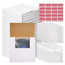 18 PCS White Vinyl Record Mailers Shipping Boxes Corrugated 12.9x12.9x1"