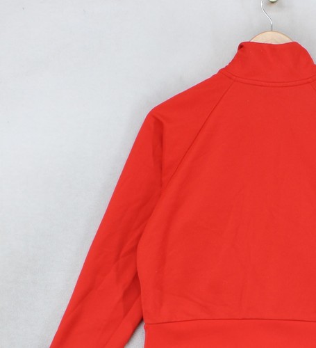 New Balance Cropped Track Jacket Womens Size M Red Lightweight Full Zip - Picture 11 of 14