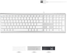 Macally Ultra Slim USB Wired Computer Keyboar...