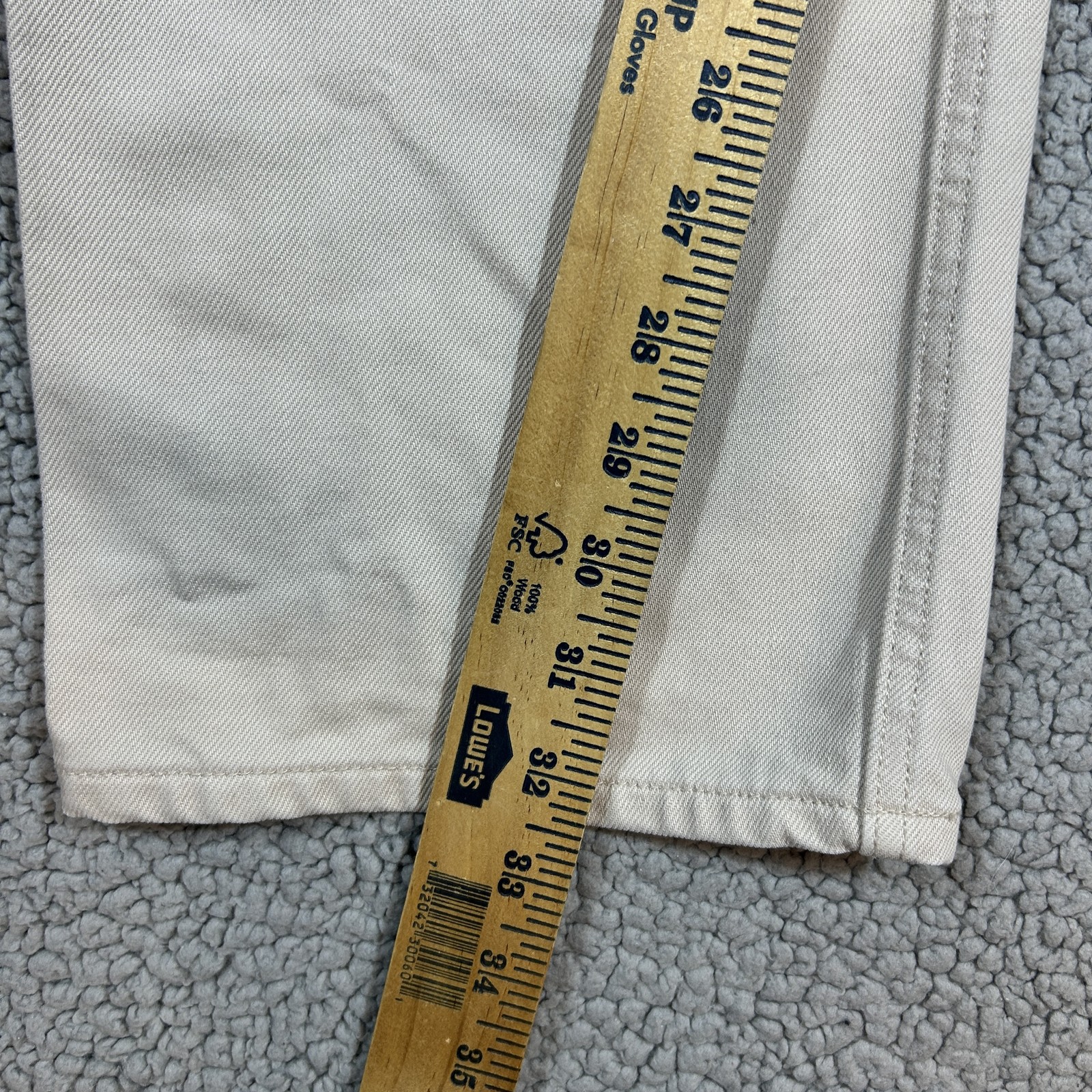 Fear of God Men's Beige Button Fly Jeans Size 31 Straight Fit Cotton Denim thumbnail 8