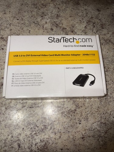 StarTech USB32DVIPRO USB 3.0 to DVI External Video Card Multi Monitor Adapter - Picture 1 of 5