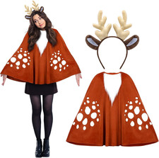 Xtinmee Christmas Deer Costume Set for Women Adult Reindeer Costume Includes Ant