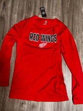 NWT DETROIT RED WINGS RED REVERSE RETRO AUTHENTIC PRO LONG SLEEVE T-SHIRT