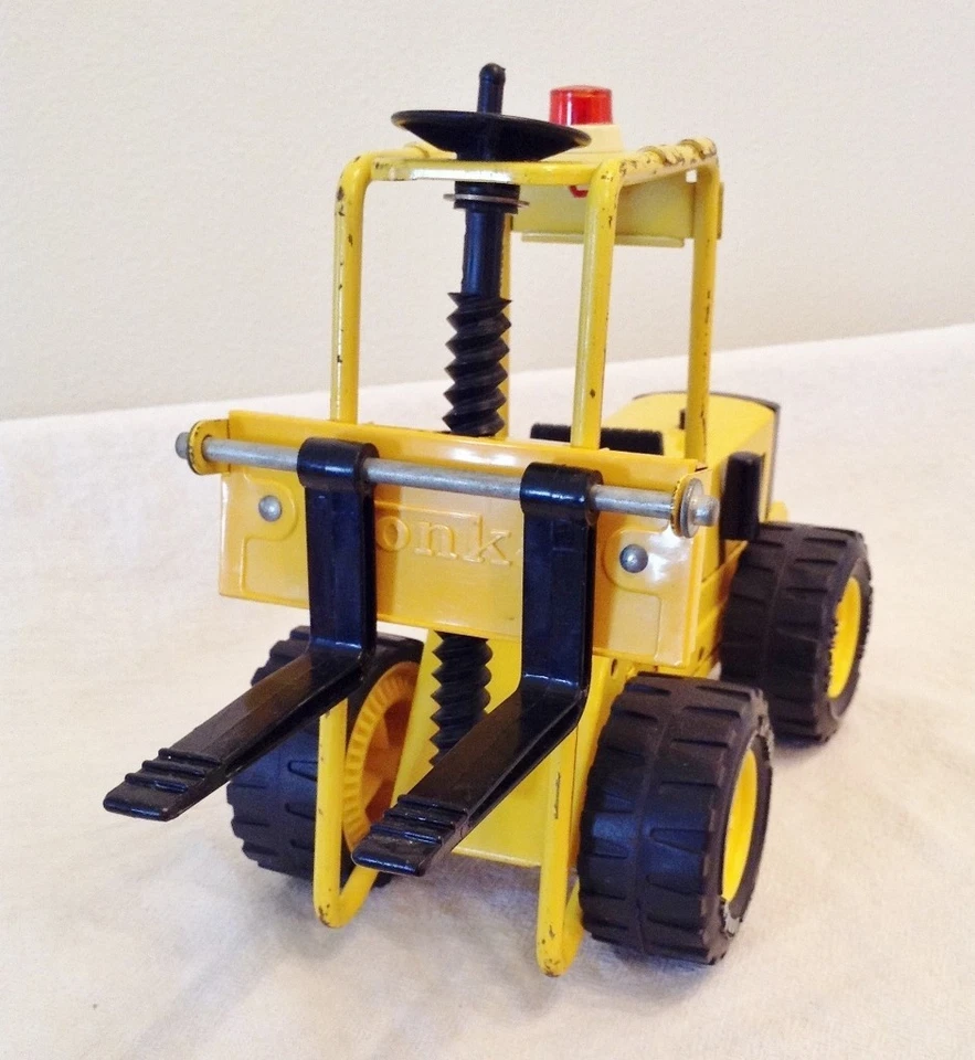 Antiga Empilhadeira Tonka dos anos 70 52900 Brinquedo de Metal de Aço Prensado Feito nos EUA ~ BOM ~ FUNCIONA - Imagem 3 de 4