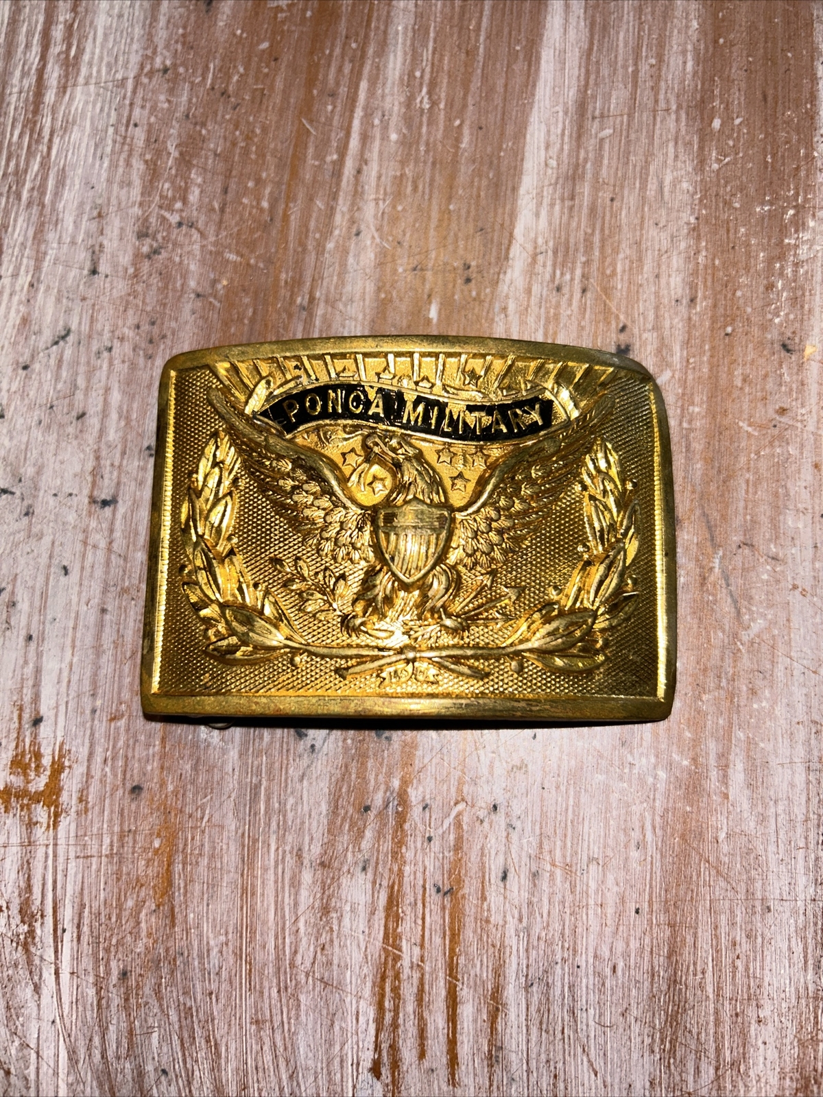 Vintage Ponca Military Academy Belt Buckle eBay