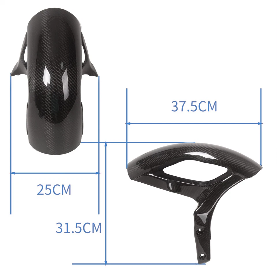 Cubierta de guardabarros delantero brillante de fibra de carbono para Ducati Monster 620 695 750 900 1000 Foto 3 de 4